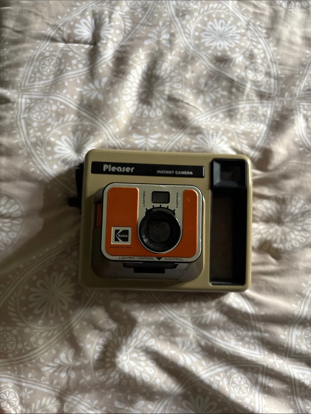 Kodak Pleaser Instant Camera in Orange and Cream